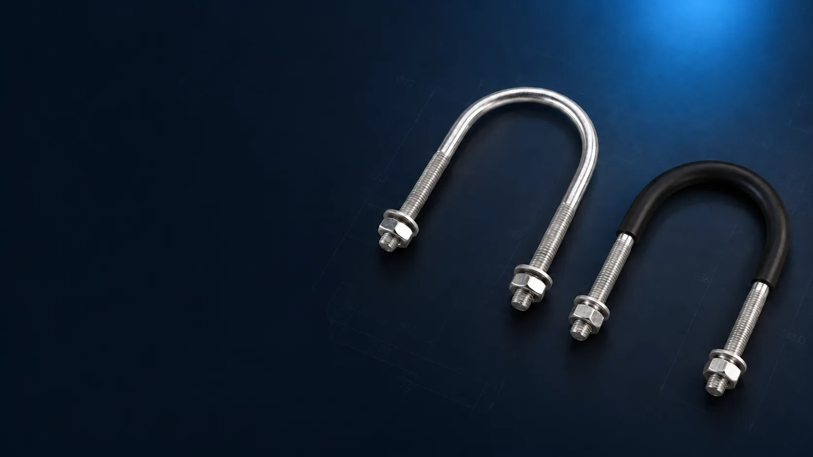 Standard U-bolt and U-bolt with PVC hose
